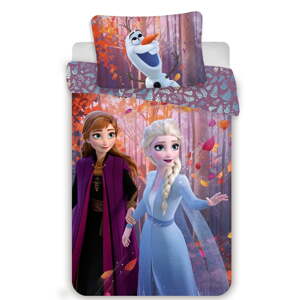 Bavlnená detská obliečka na jednolôžko 140x200 cm Frozen "Sister Purple" – Jerry Fabrics