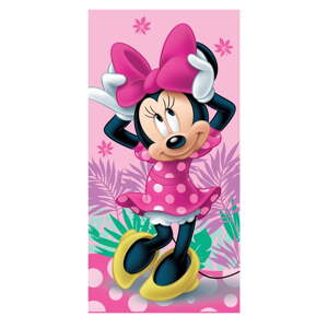 Ružová bavlnená detská osuška 70x140 cm Minnie "Pink" – Jerry Fabrics