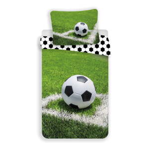 Zelená bavlnená detská obliečka na jednolôžko 140x200 cm Football – Jerry Fabrics