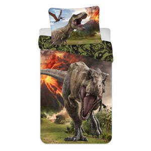 Bavlnená detská obliečka na jednolôžko 140x200 cm Jurassic World "Volcano" – Jerry Fabrics