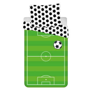 Zelená bavlnená detská obliečka na jednolôžko 140x200 cm Football – Jerry Fabrics