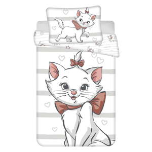 Biela bavlnená detská obliečka do postieľky 100x135 cm Marie Cat "Bow" – Jerry Fabrics