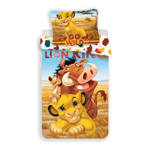 Bavlnená detská obliečka na jednolôžko 140x200 cm Lion King – Jerry Fabrics
