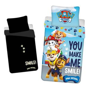 Bavlnené detské obliečky so svietiacim efektom na jednolôžko 140x200 cm Paw Patrol – Jerry Fabrics