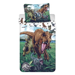 Bavlnená detská obliečka na jednolôžko 140x200 cm Jurassic World "Trio" – Jerry Fabrics