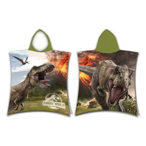 Bavlnené detské pončo veľkosť 3-8 rokov Jurassic World "Volcano" – Jerry Fabrics