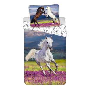 Bavlnená detská obliečka na jednolôžko 140x200 cm Horse "Meadow" – Jerry Fabrics
