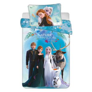 Modrá bavlnená detská obliečka do postieľky 100x135 cm Frozen "Blue" – Jerry Fabrics