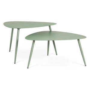 Oceľové záhradné konferenčné stolíky v súprave 2 ks 73,5x77,5 cm Yvonne   – Bizzotto