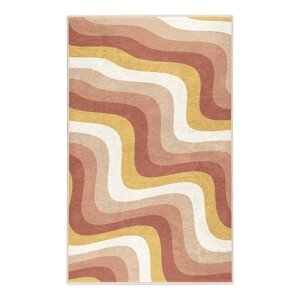 Okrovožltý/staroružový prateľný koberec 60x100 cm Creamy Strawberry Swirl – Mila Home
