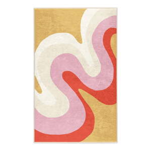 Žltý/ružový prateľný koberec 60x100 cm Raspberry Creamsicle – Mila Home