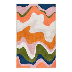 Oranžový prateľný koberec 60x100 cm Squiggly Orange – Mila Home