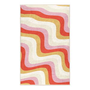 Žltý/ružový prateľný koberec 60x100 cm Creamy Raspberry Swirl – Mila Home