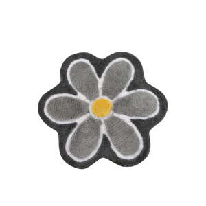 Sivá kúpeľňová predložka ø 90 cm Flower – Foutastic