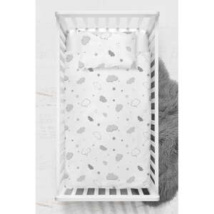 Biela detská obliečka do postieľky z bavlny renforcé 100x150 cm Bulut – Mijolnir