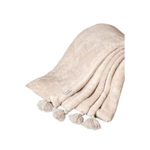 Svetlohnedý mikroplyšový pléd 200x220 cm Puffy – Mijolnir