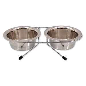 Súprava misiek s podstavcom pre psa z nehrdzavejúcej ocele ø 13 cm  Dog Fantasy – Plaček Pet Products