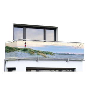 Plastová balkónová zástena 500x85 cm North Sea Coast – Maximex