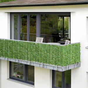 Zelená plastová balkónová zástena 300x100 cm Ivy – Maximex