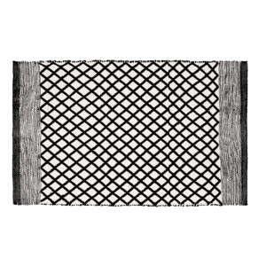 Čiern-obiela kúpeľňová predložka z recyklovaného plastu 50x80 cm Tara – Wenko