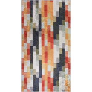 Oranžový/sivý prateľný behúň 80x200 cm Blocks of Fun – Vitaus
