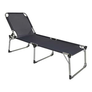 Antracitové kovové záhradné ležadlo Abaco – Garden Pleasure