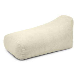 Krémovobiely sedací vak z textílie buklé Snug Long 140 – SLOWDOWN