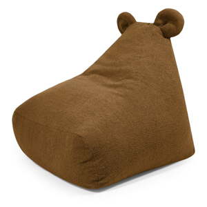 Hnedý detský sedací vak z textílie buklé Snug 80 Bear – SLOWDOWN