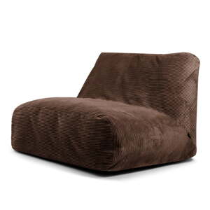 Tmavohnedý menčestrový sedací vak Sofa Tube – SLOWDOWN