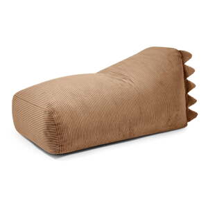Hnedý menčestrový detský sedací vak Snug 130 Dragon – SLOWDOWN