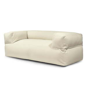 Krémovobiely sedací vak z textílie buklé Sofa MooG – SLOWDOWN