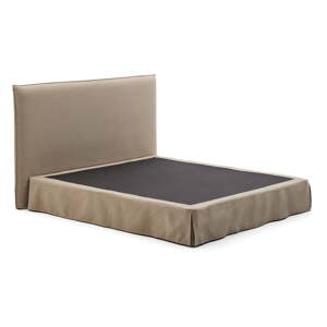 Taupe čalúnená dvojlôžková posteľ 180x200 cm Jaira – Kave Home