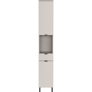 Krémovobiela vysoká/úzka kúpeľňová skrinka 30x190 cm Arcena – Germania