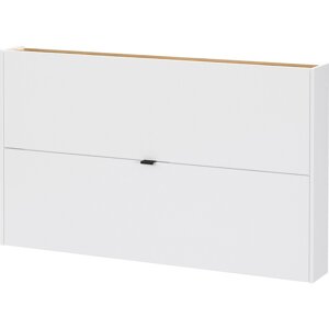 Biela výklopná/závesná skrinka na topánky v dekore duba 140x83x18 cm Ameca – Germania