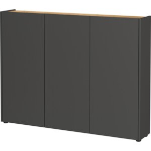 Antracitová skrinka na topánky v dekore duba 138x105x25 cm Libbiano – Germania