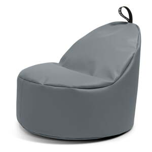 Sivý sedací vak z imitácie kože Round L – So Soft?