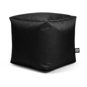 Čierny detský sedací vak z imitácie kože Cube M – So Soft?