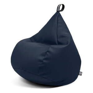 Tmavomodrý sedací vak z imitácie kože Drop XL – So Soft?