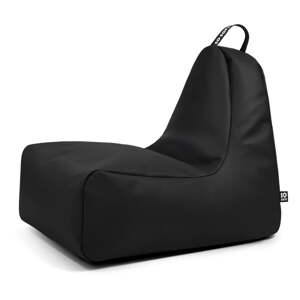 Čierny detský sedací vak z imitácie kože Chill M – So Soft?