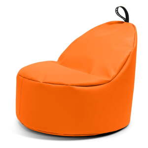 Oranžový sedací vak z imitácie kože Round XL – So Soft?