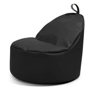 Čierny sedací vak z imitácie kože Round L – So Soft?