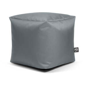 Sivý detský sedací vak z imitácie kože Cube M – So Soft?