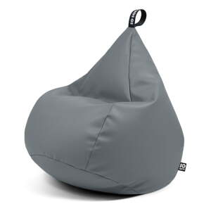 Sivý sedací vak z imitácie kože Drop XL – So Soft?