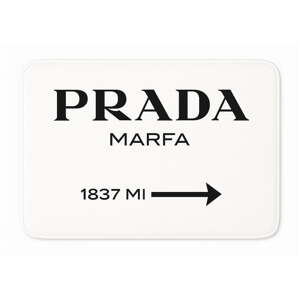 Biela zamatová kúpeľňová predložka 60x100 cm Prada – Mila Home