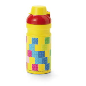 Žltá detská fľaša 390 ml Brick – LEGO®