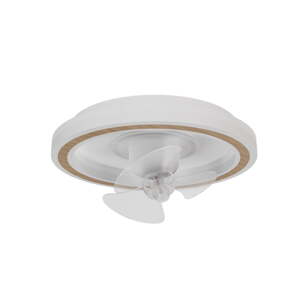 Biele LED stropné svietidlo na diaľkové ovládanie/s ventilátorom Alan Move – SULION