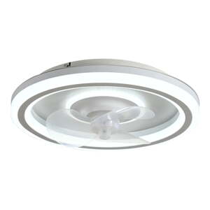 Biele LED stropné svietidlo na diaľkové ovládanie/s ventilátorom Alan – SULION