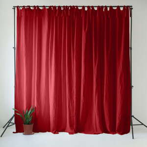 Červený ľanový záves 140x200 cm Lava Falls – Linen Tales