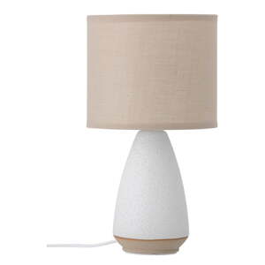 Biela/béžová stolová lampa s textilným tienidlom (výška  27,5 cm) Paprica – Bloomingville