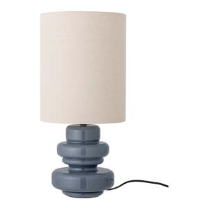 Modrá stolová lampa s textilným tienidlom (výška  51 cm) Fabiola – Bloomingville